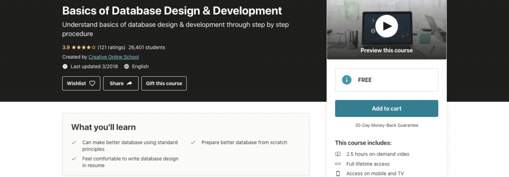 Basics of Database Design & Development