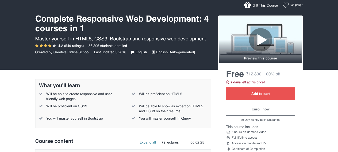 Complete Responsive Web Development: 4 courses in 1