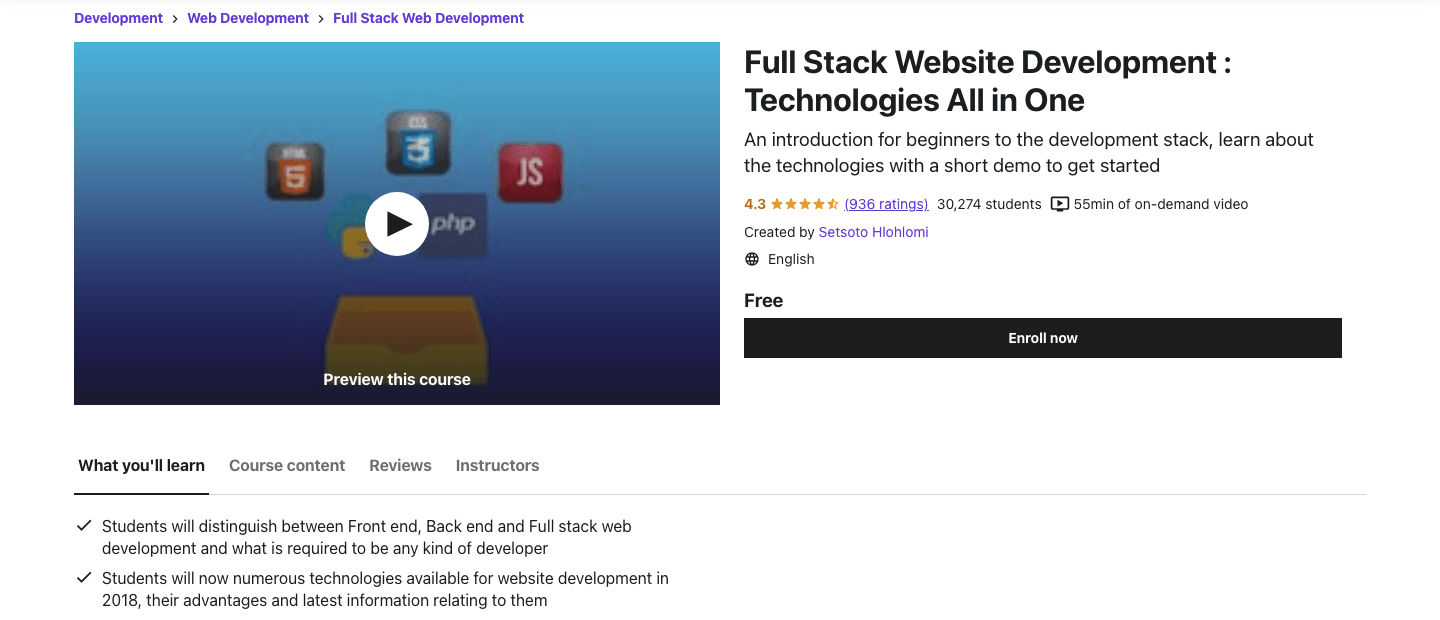 Full Stack Website Development : Technologies All in One 