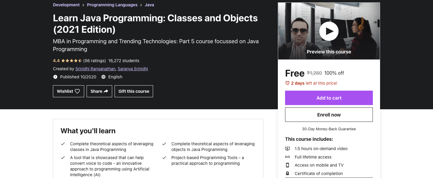 Learn Java Programming: Classes and Objects (2021 Edition)
