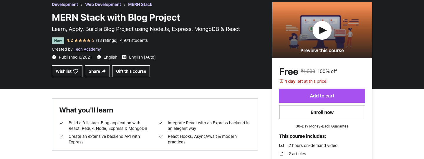 MERN Stack with Blog Project