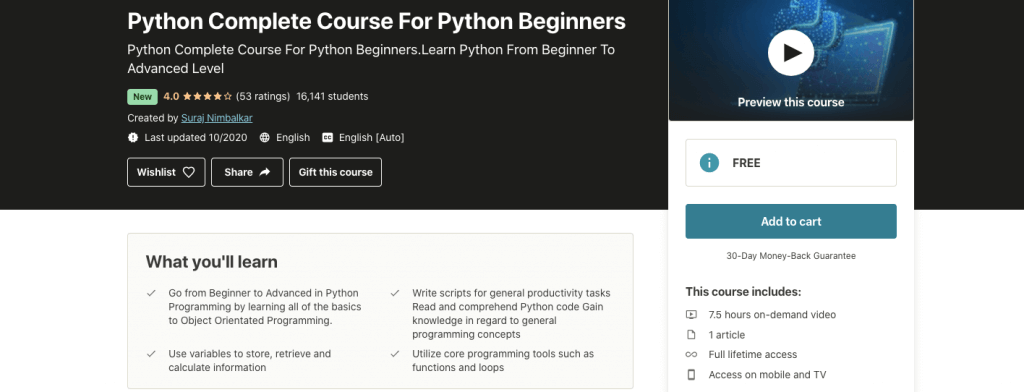 Python Complete Course For Python Beginners