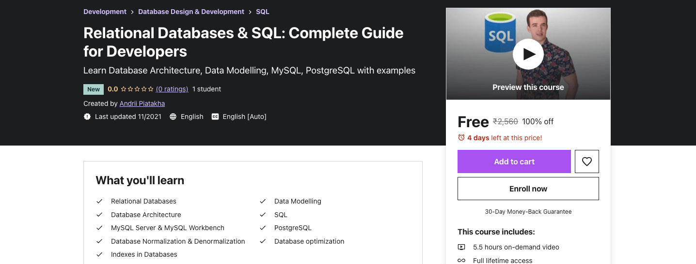 Relational Databases & SQL: Complete Guide for Developers 