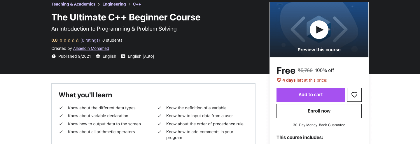 The Ultimate C++ Beginner Course