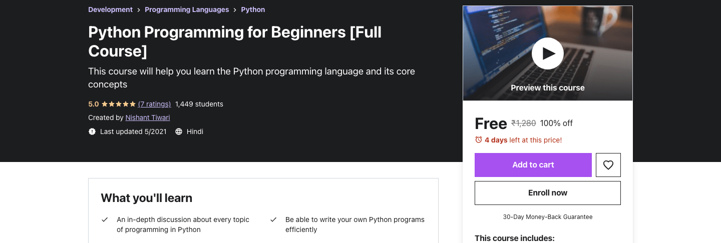 Python Programming for Beginners [Full Course]