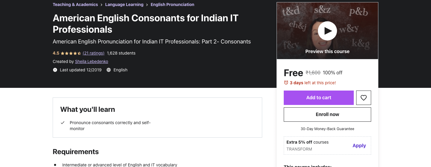 American English Consonants for Indian IT Professionals