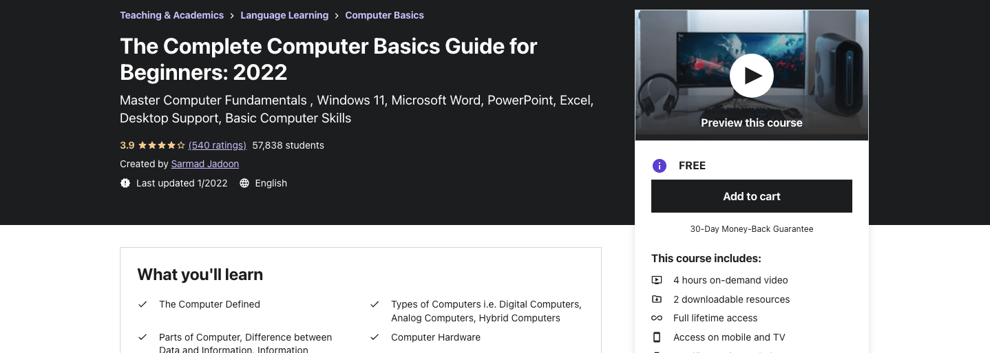 The Complete Computer Basics Guide for Beginners: 2022