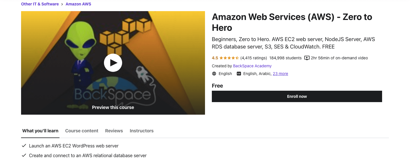 Amazon Web Services (AWS) - Zero to Hero