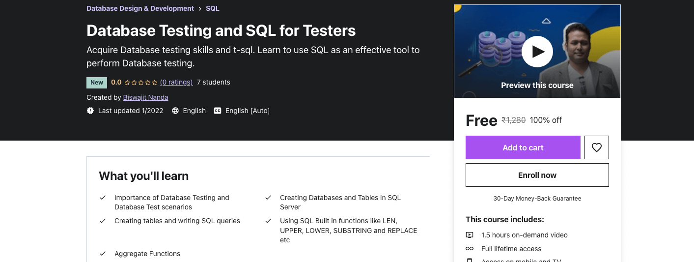 Database Testing and SQL for Testers
