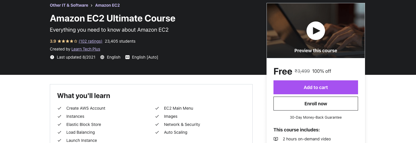 Amazon EC2 Ultimate Course