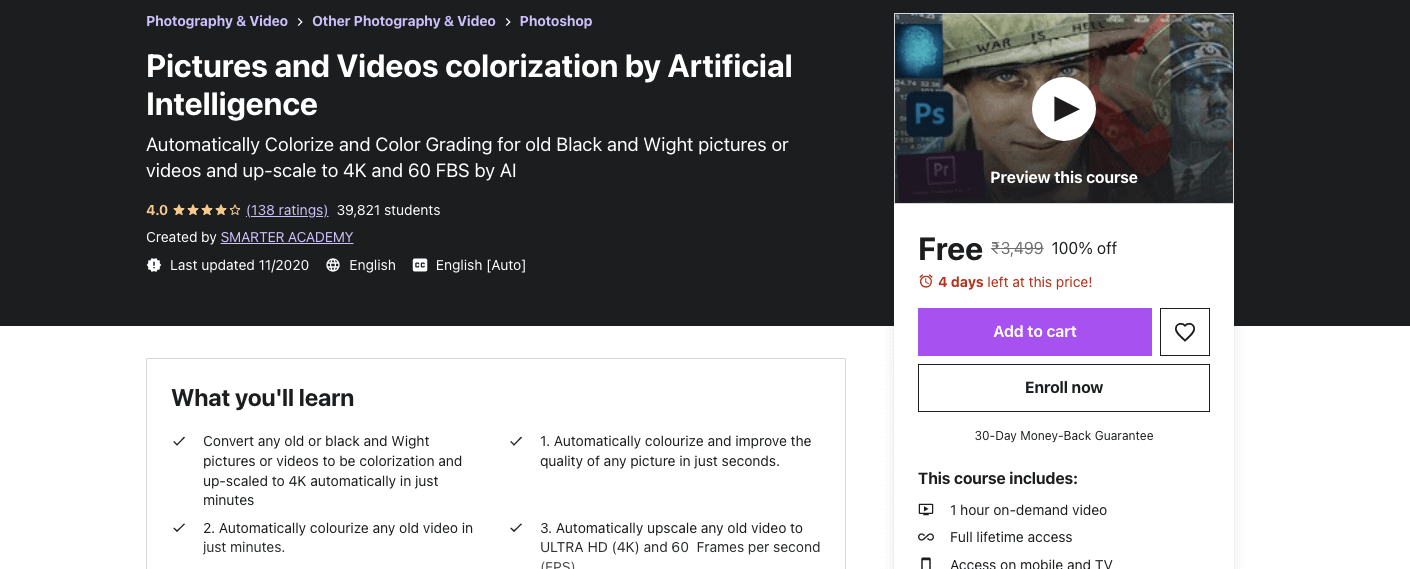 Pictures and Videos colorization by Artificial Intelligence