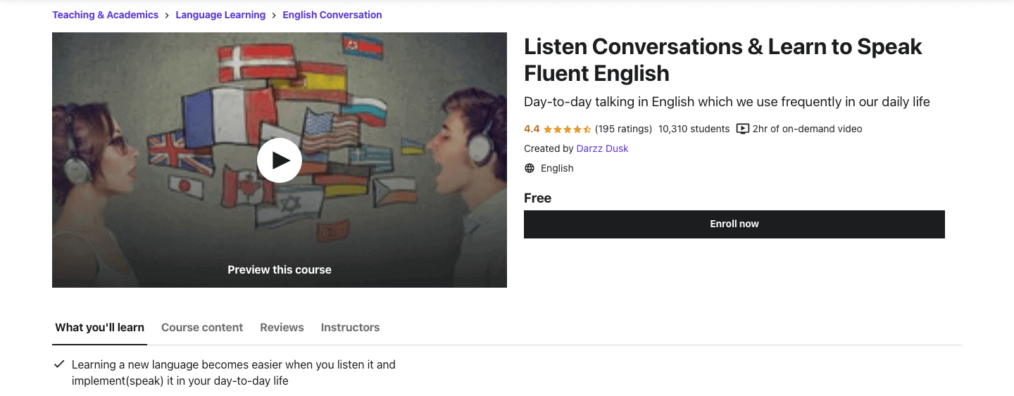 Listen Conversations & Learn to Speak Fluent English