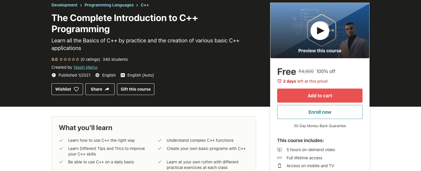 The Complete Introduction to C++ Programming 