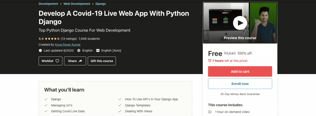 Develop A Covid-19 Live Web App With Python Django