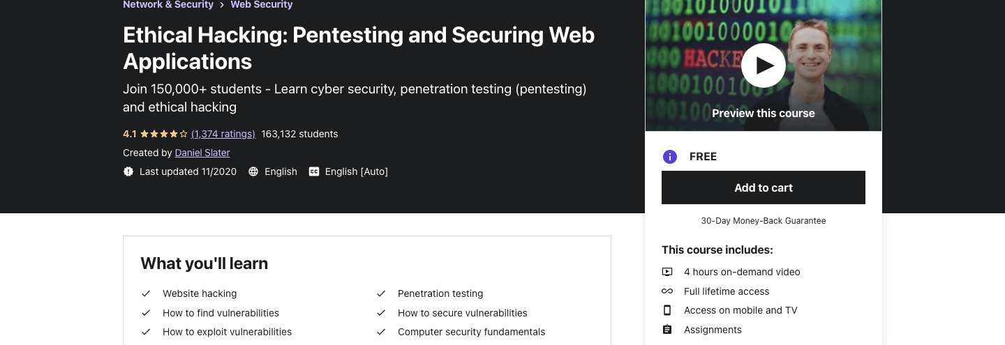 Ethical Hacking: Pentesting and Securing Web Applications 