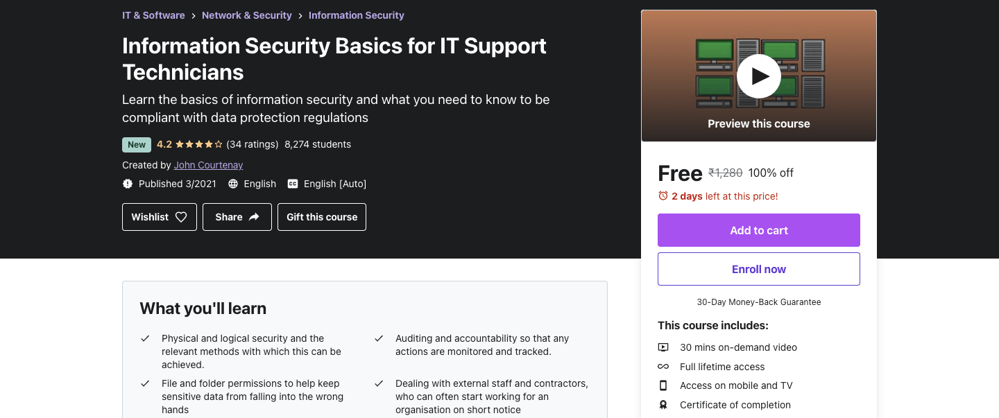 Information Security Basics for IT Support Technicians 