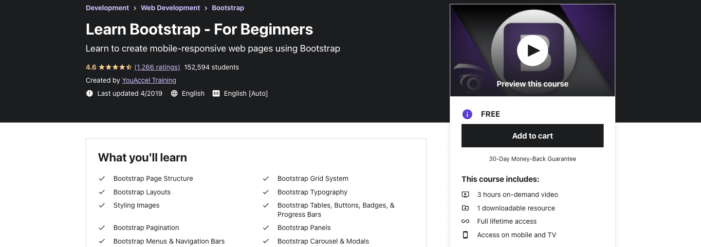Learn Bootstrap - For Beginners