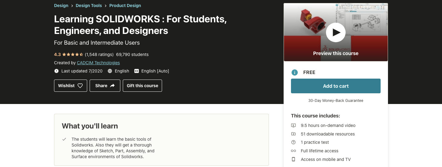 Learning SOLIDWORKS : For Students, Engineers, and Designers