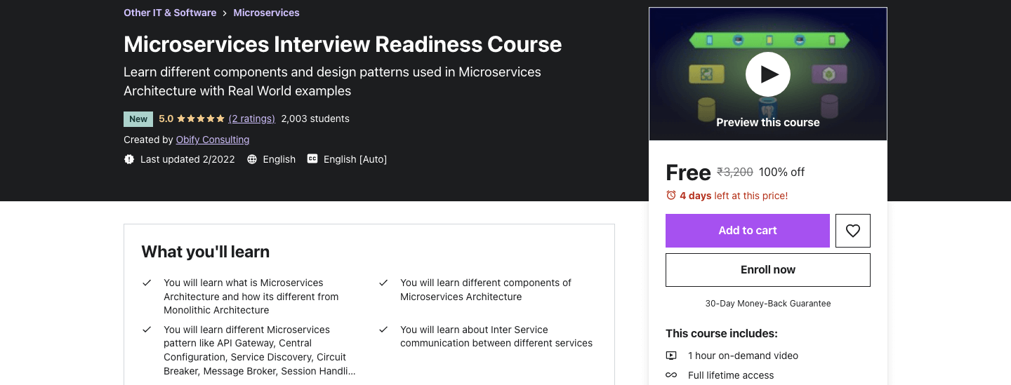 Microservices Interview Readiness Course