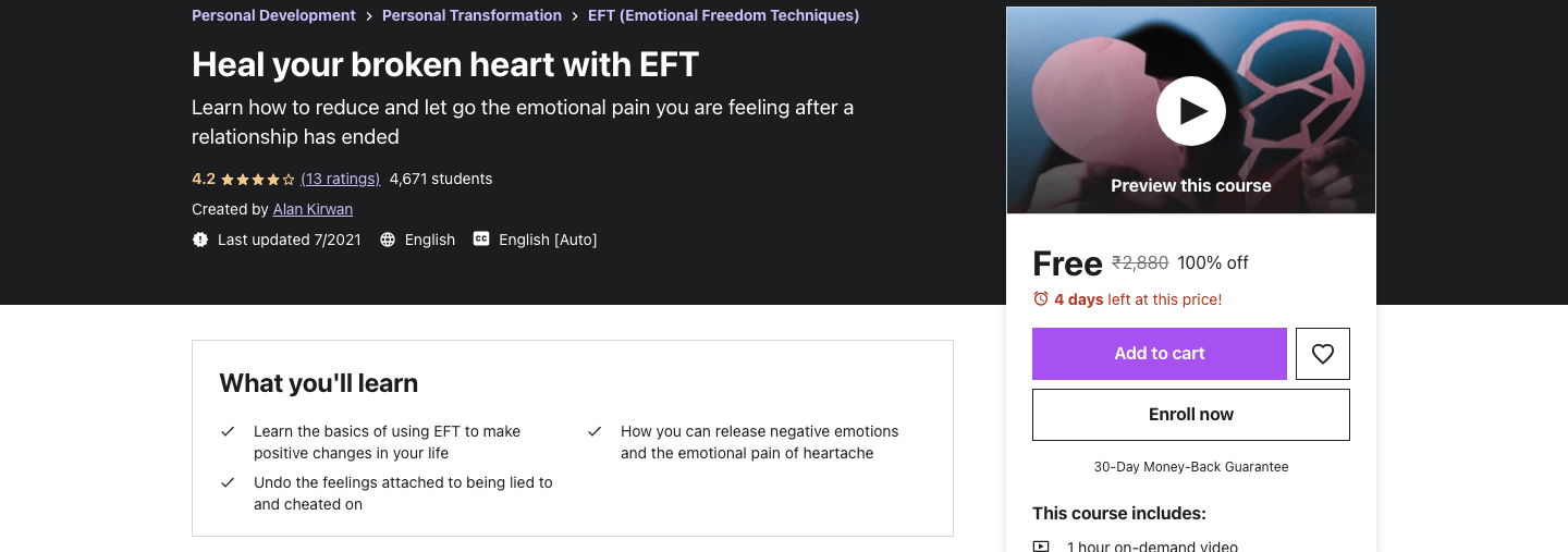 Heal your broken heart with EFT