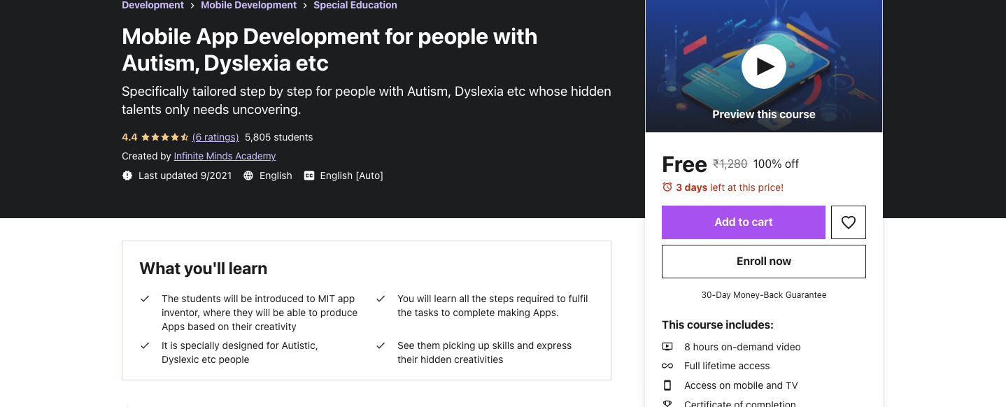 Mobile App Development for people with Autism, Dyslexia etc
