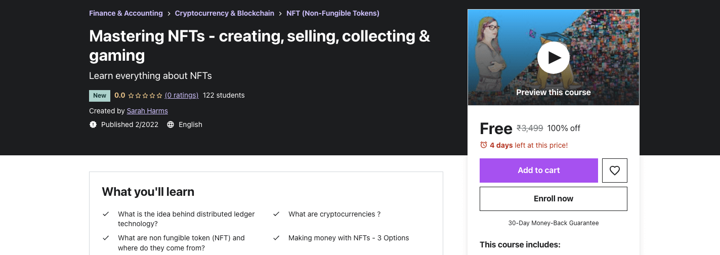 Mastering NFTs - creating, selling, collecting & gaming