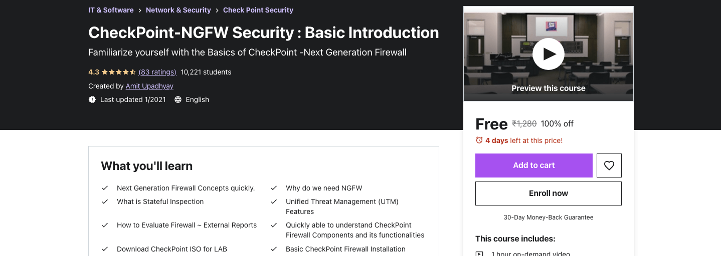 CheckPoint-NGFW Security : Basic Introduction