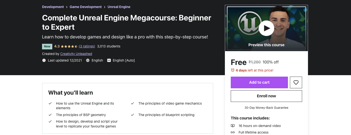 Complete Unreal Engine Megacourse: Beginner to Expert