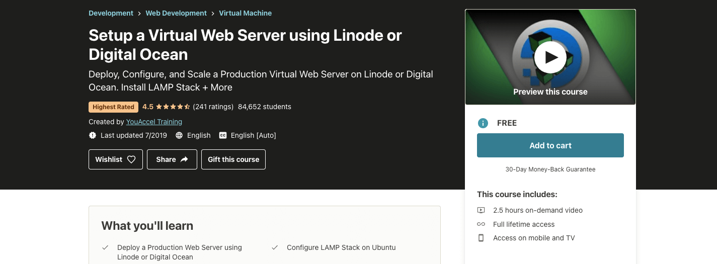 Setup a Virtual Web Server using Linode or Digital Ocean