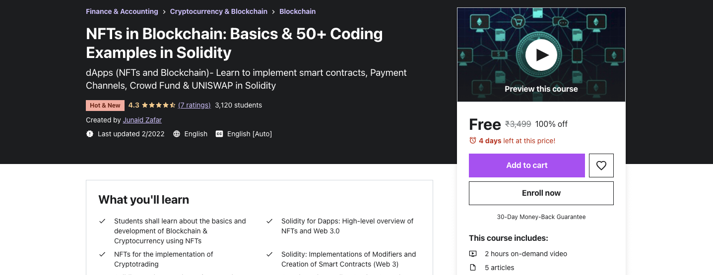 NFTs in Blockchain: Basics & 50+ Coding Examples in Solidity