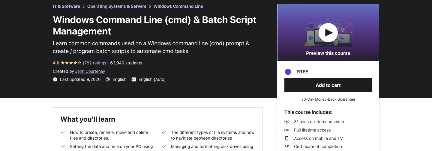 Windows Command Line (cmd) & Batch Script Management