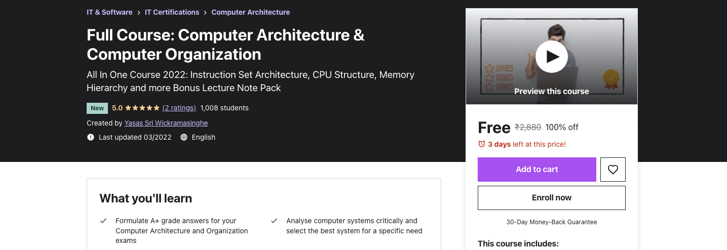 Full Course: Computer Architecture & Computer Organization