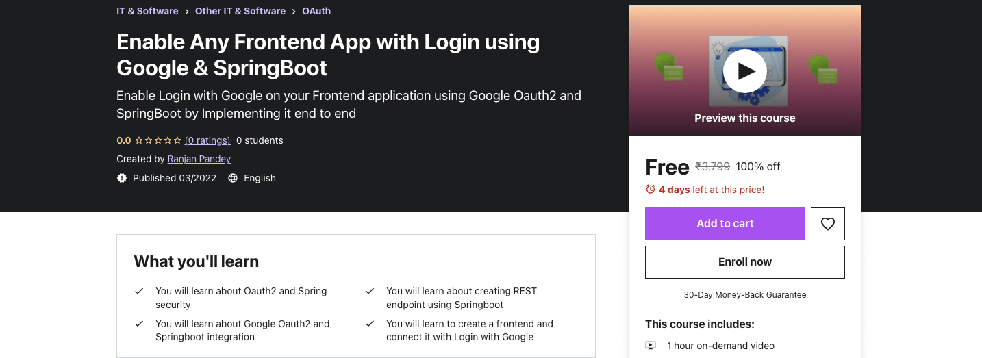 Enable Any Frontend App with Login using Google & SpringBoot