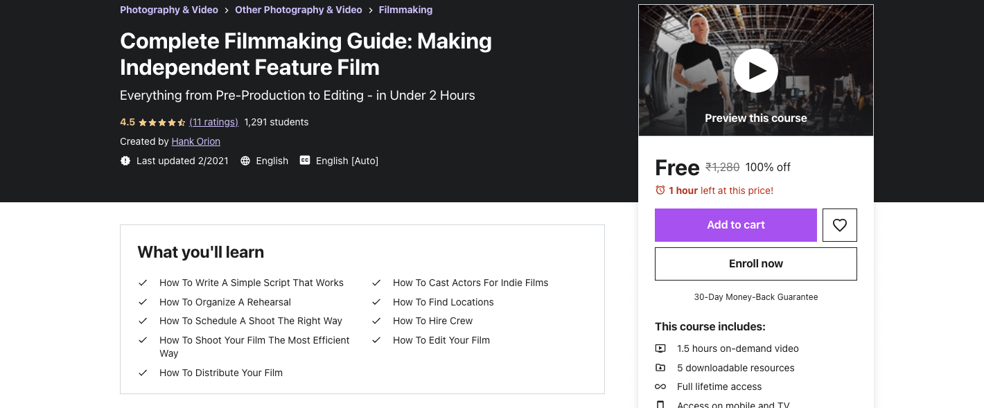 Complete Filmmaking Guide: Making Independent Feature Film