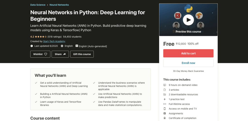 Neural Networks in Python: Deep Learning for Beginners 