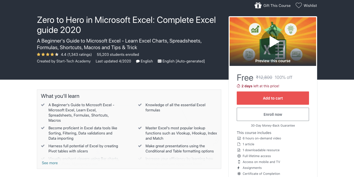 Zero to Hero in Microsoft Excel: Complete Excel guide 2022 