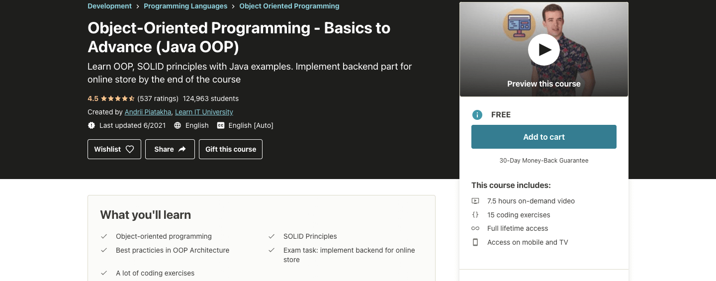 Object Oriented Programming - Basics to Advance (Java OOP)