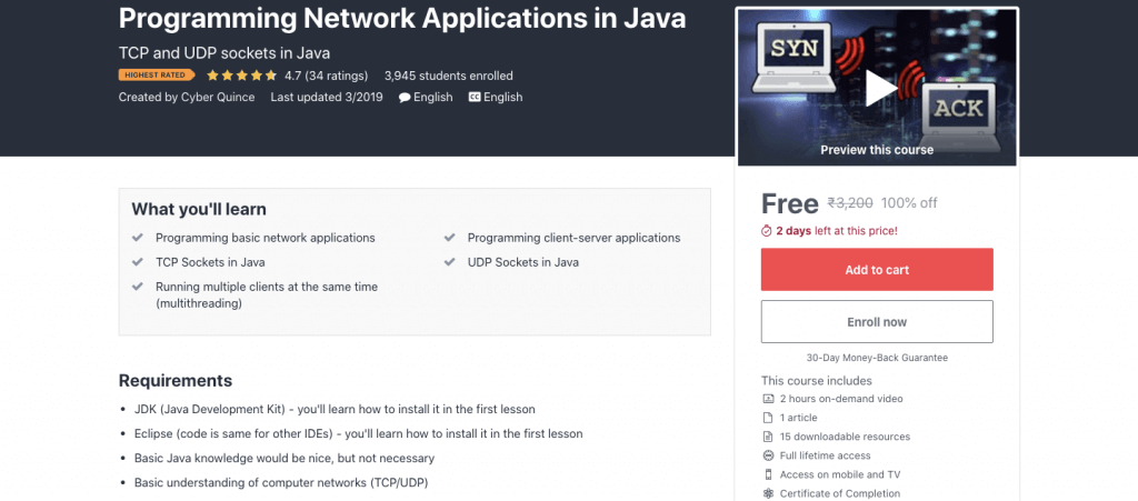 Programming Network Applications in Java