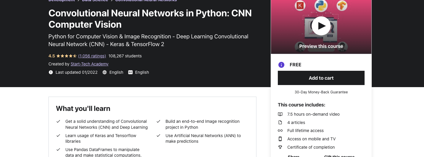 Convolutional Neural Networks in Python: CNN Computer Vision