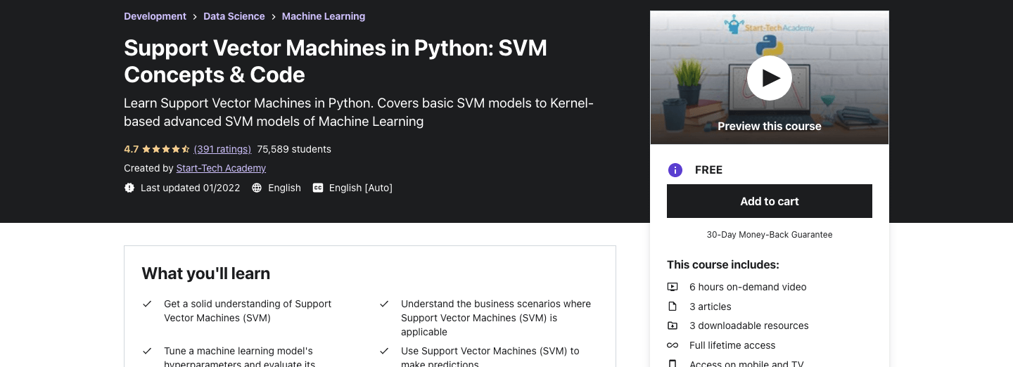Support Vector Machines in Python: SVM Concepts & Code