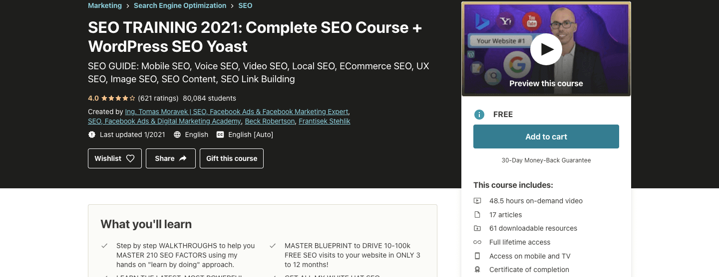 SEO Training 2022: Complete SEO Course & WordPress SEO Yoast 