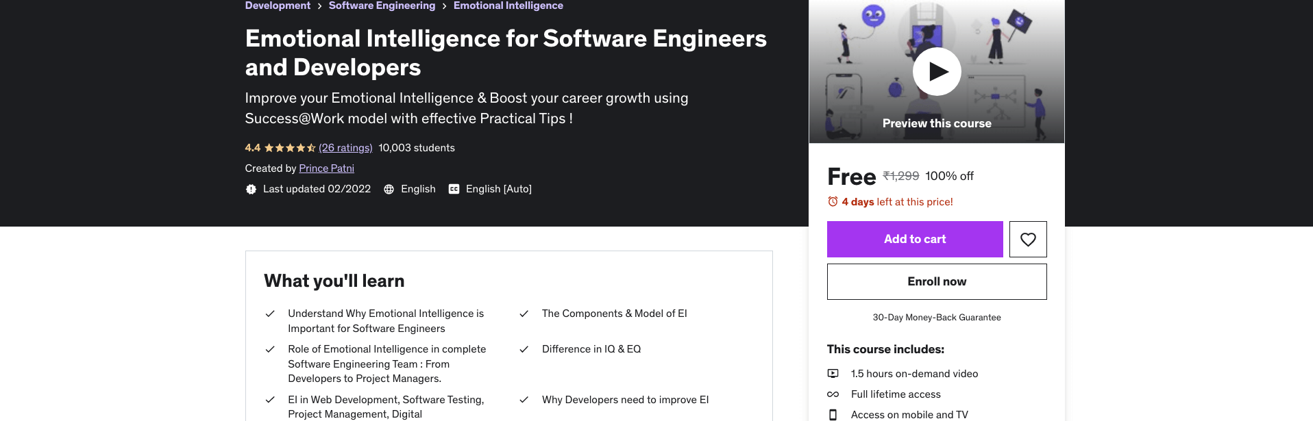 Emotional Intelligence for Software Engineers and Developers 