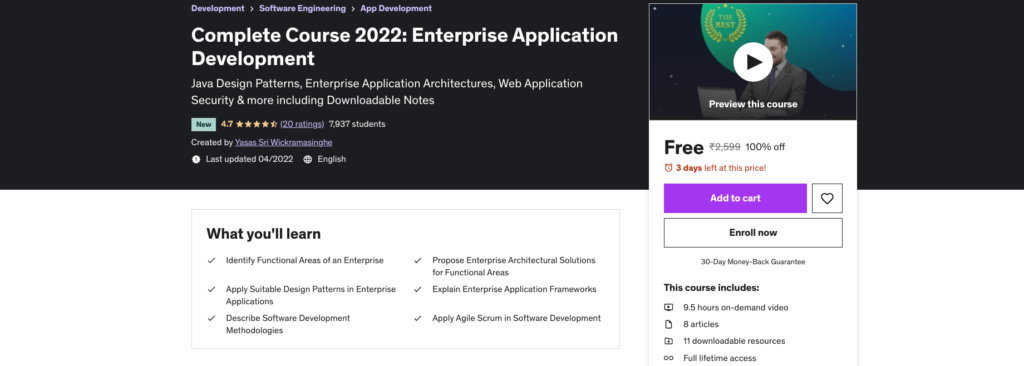 Complete Course 2022: Enterprise Application Development