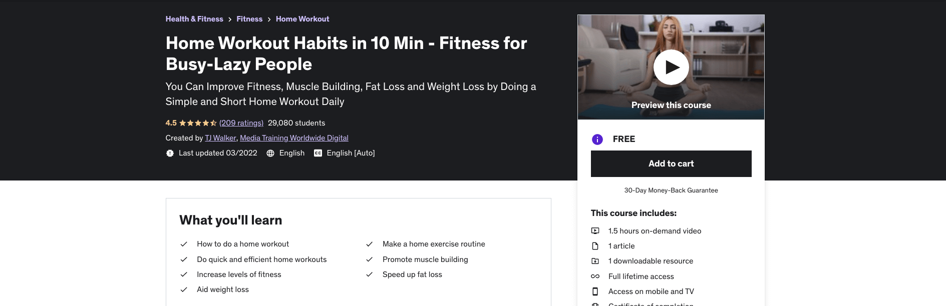Home Workout Habits in 10 Min - Fitness for Busy-Lazy People 