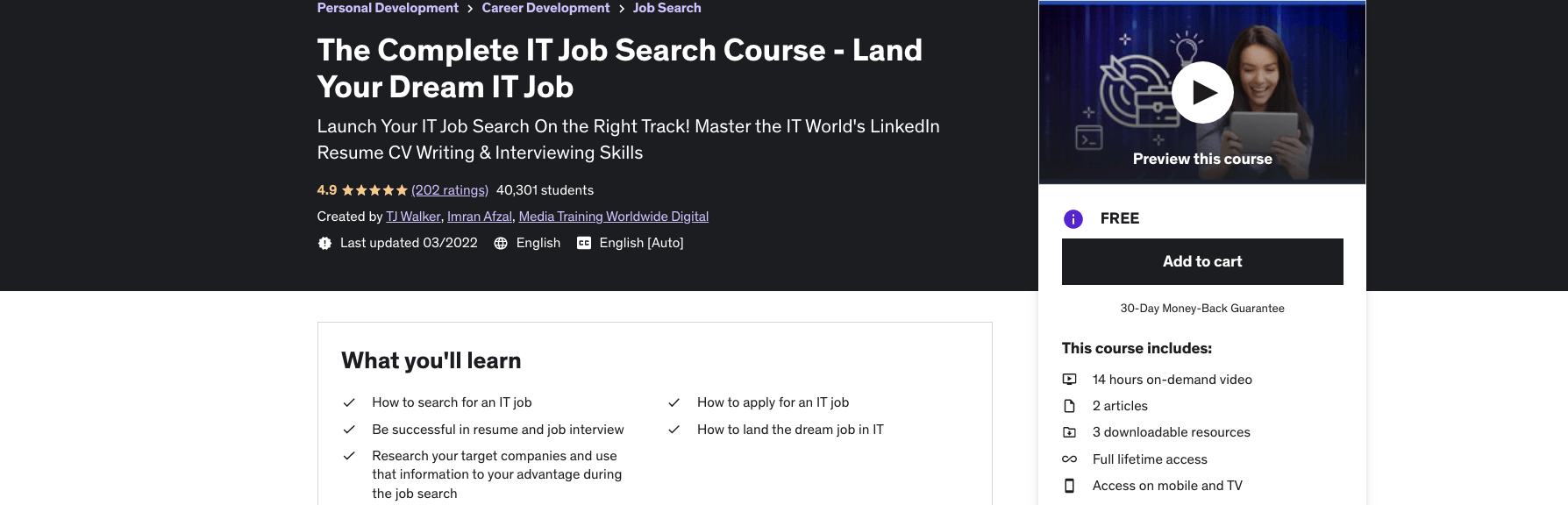 The Complete IT Job Search Course - Land Your Dream IT Job