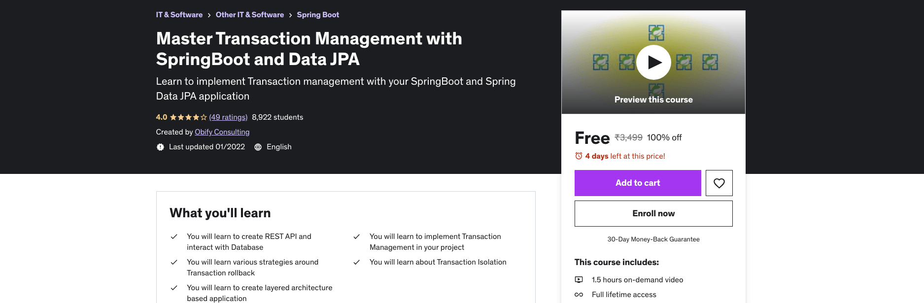 Master Transaction Management with SpringBoot and Data JPA