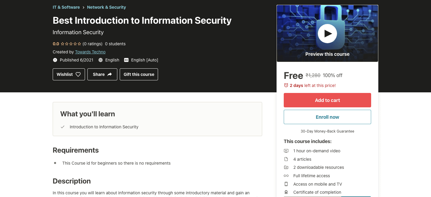 Best Introduction to Information Security