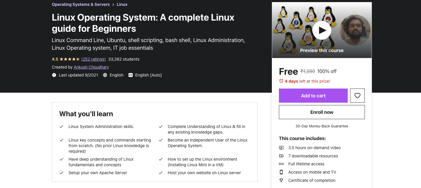 Linux Operating System: A complete Linux guide for Beginners
