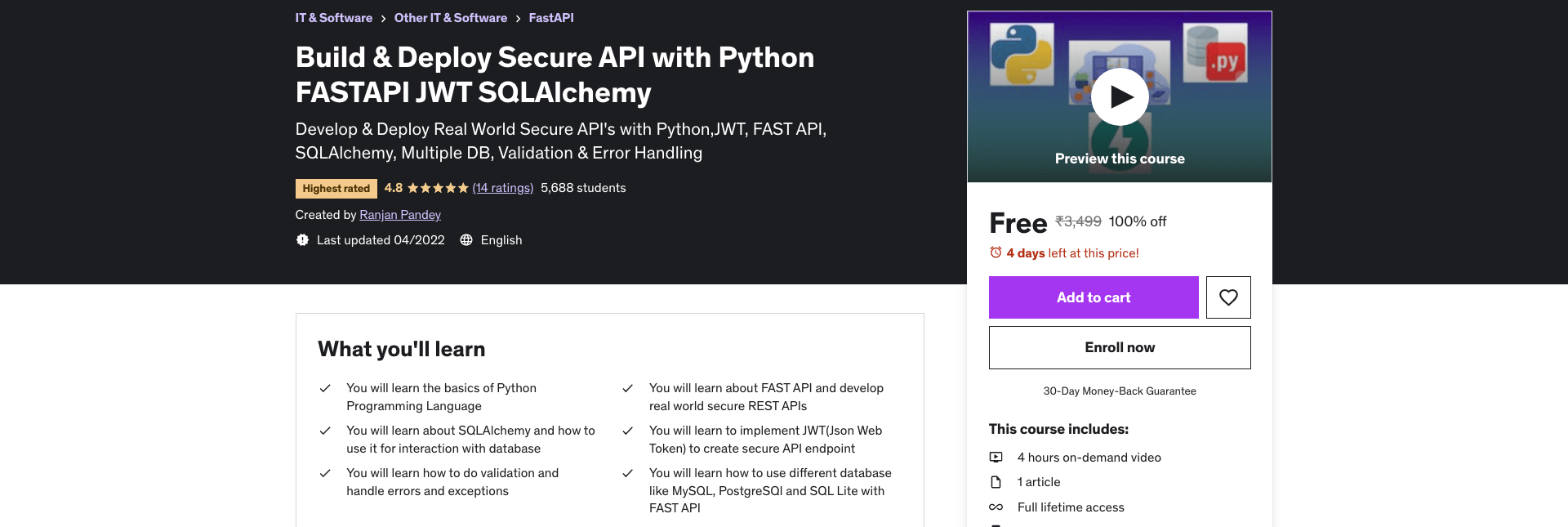 Build & Deploy Secure API with Python FASTAPI JWT SQLAlchemy