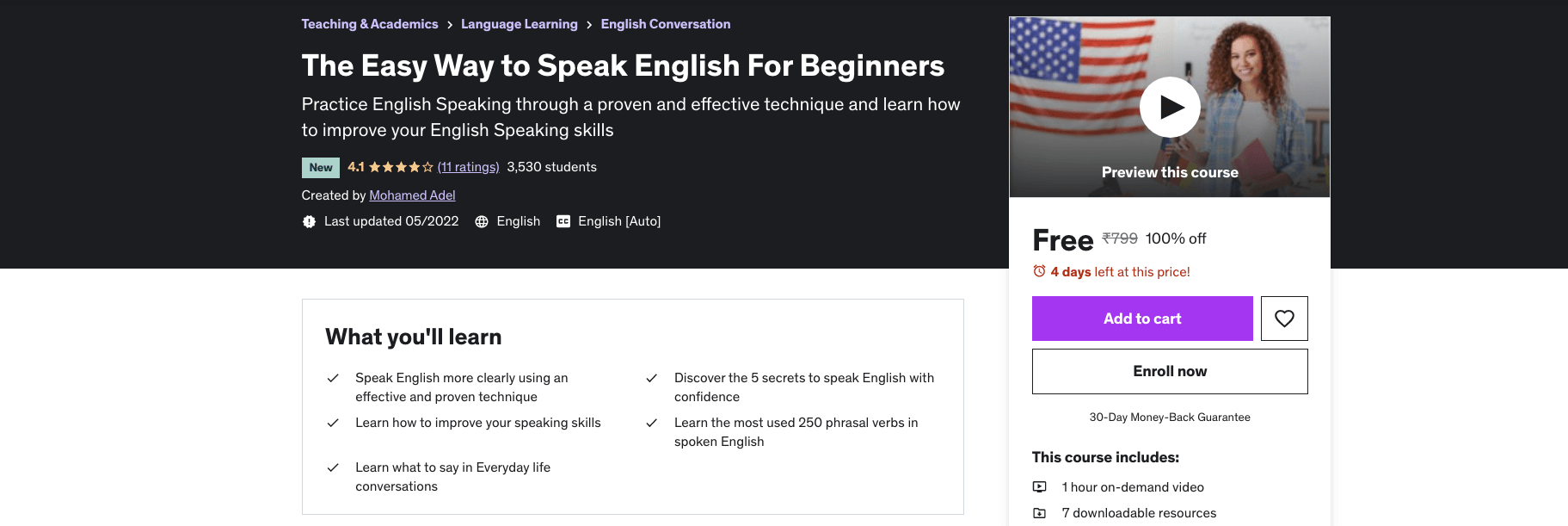 The Easy Way to Speak English For Beginners